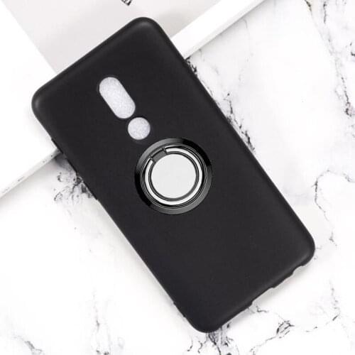 For Meizu V8 Back Ring Holder Bracket Phone Case Cover Phone TPU Soft Silicone Cases for Meizu M8 Lite 5.7 inch