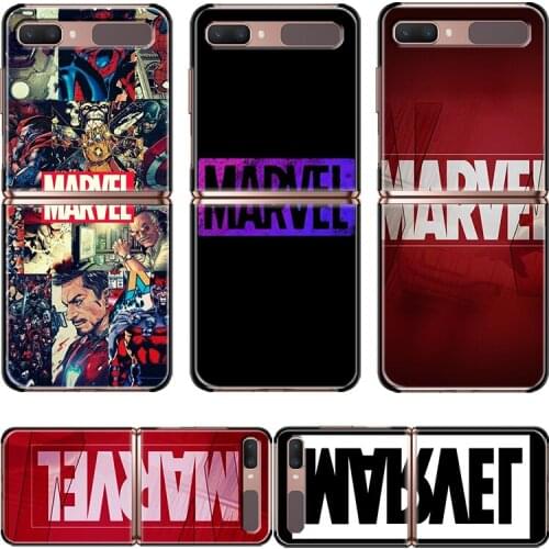 Marvel Avengers Logo For Samsung Galaxy Z Flip 3 5G Black Mobile Shockproof Hard Capa Fundas Phone Case