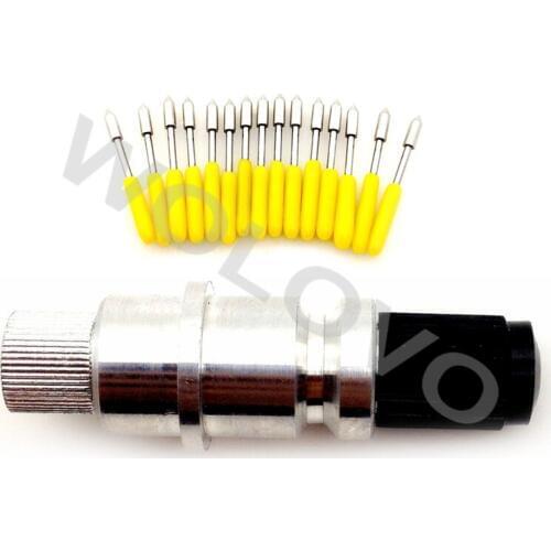 Graphtec CB09 Silhouette Cameo Craftrobo Holder +15pc 30 Degree Cutting Plotter Knife CB09U Vinyl Cutter Blades