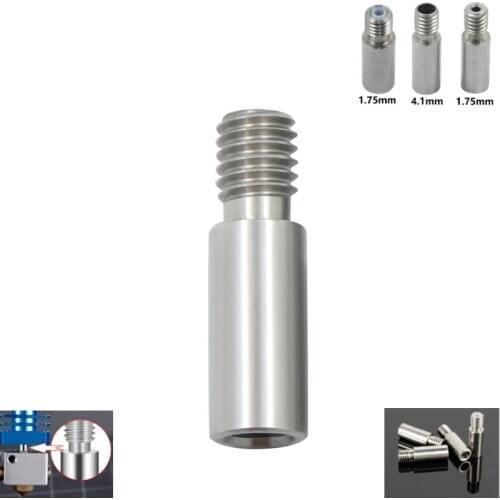 MEGA 10PCS 3D printer Chimera Extruder V6 Dual Hotend J-head Throats Heat Break 1.75mm Filament Bore 4.1mm 3D Printer Parts