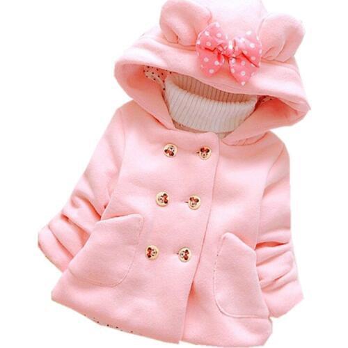 256 High quality 0-4 years winter girl jacket thicken warm Hooded baby clothing kid children outerwear coat baby jacket