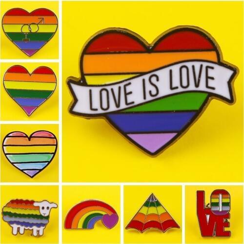 LGBT Enamel Pin Pattern Metal Badges Pins and Brooches for Lesbian Gay Lapel pin Creative Gift backpack bag jacket badge