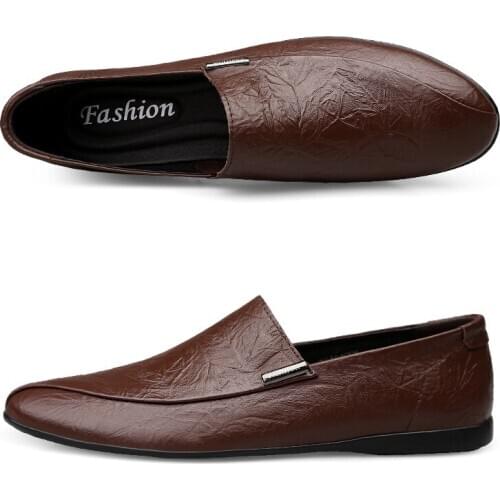 Zapatos de hombre Man Designer Loafers Shoes High Quality genuine Leather Casual Shoes Breathable Slip-on Comfortable soft shoes