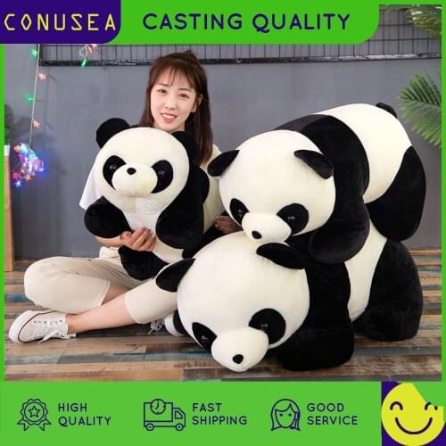 60Cm Stuffed Toys Giant Panda Baby Animal Plushie Plush Doll Cute Kids Kawaii Room Decor for Birthday Gift Girl Girlfriend Wife