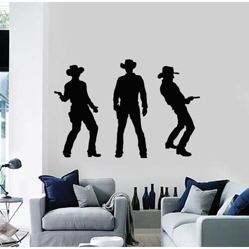 Wall Decal Texas Wild West Cowboy Western Style Teen Boys Bedroom Home Decor Door Window Vinyl Sticker Silhouette Wallpaper Q717