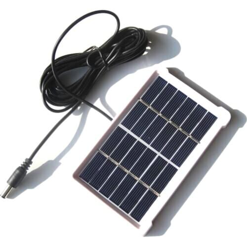 1W 6V polycrystalline solar panel laminated glass plate with frame DC line solar garden light board