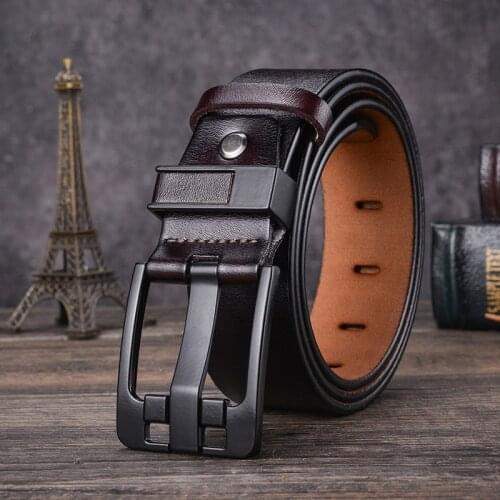 WESTAL Fashion Genuine Leather Cowhide Belt Luxury Metal Pin Buckle Belt New Leather Mens Belts Casual All-Match Waistband