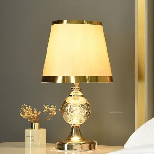 Modern LED Crystal Table Lamp Bedroom Bedside Study Desk Lamp Bar Table Dining Room Living Room Decoration Kitchen Home Lighting