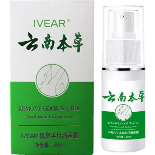 30ml Odor Remover Spray Armpit Underarm Smell Removal Refresh Body Deodorant Lotion Liquid Summer Sweat Women Men Supplies