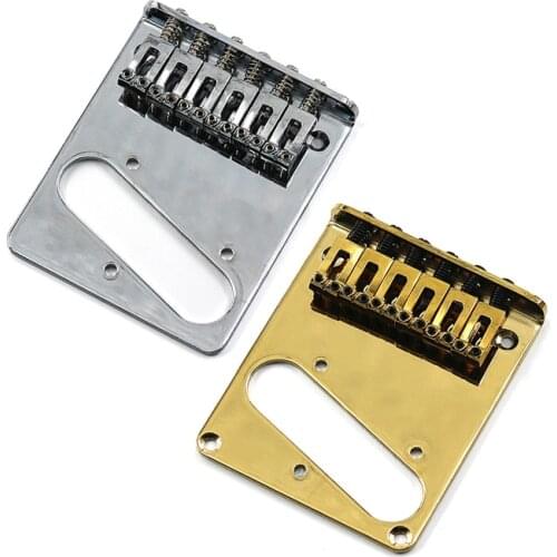 TL electric guitar bridge drawstring plate fixed chord bridge single coil pickup open-hole flat string code silver