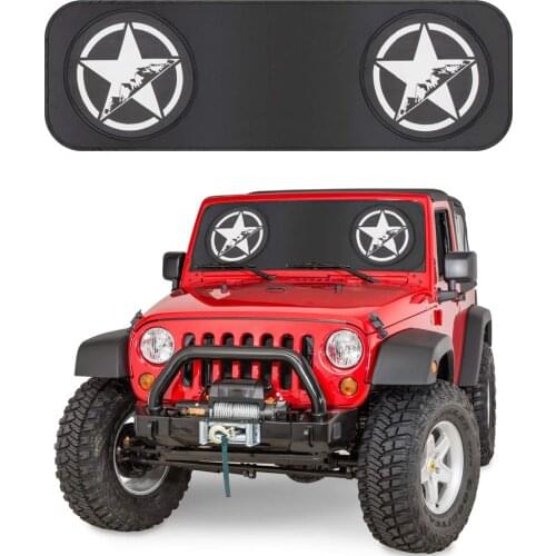 Chuang Qian Windshield Sunshade Heat Shield Sun mat for Jeep Wrangler JK TJ LJ YJ 1985-2017 2018 2019