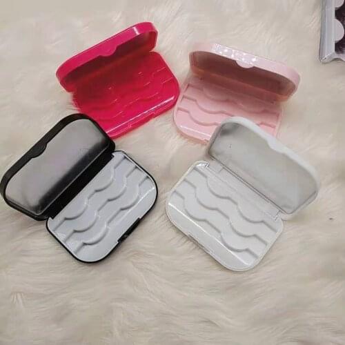1Pcs Plastic False Eyelash Storage Box Makeup Cosmetic With Mirror Case Organizer Travel Cosmetics Tool