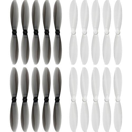 10 Pairs LDARC Propeller 56mm 1.0mm Hole Two-Blade Paddle PC Propeller for DIY RC Drone Quadcopter Quad Black White Mixed Color
