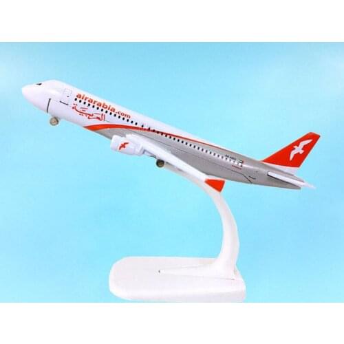 16CM Diecast 1:400 Airbus A320-200 Model Toys Airarabia Airline W Base Alloy Aircraft Plane Airliner Display Collection Gifts