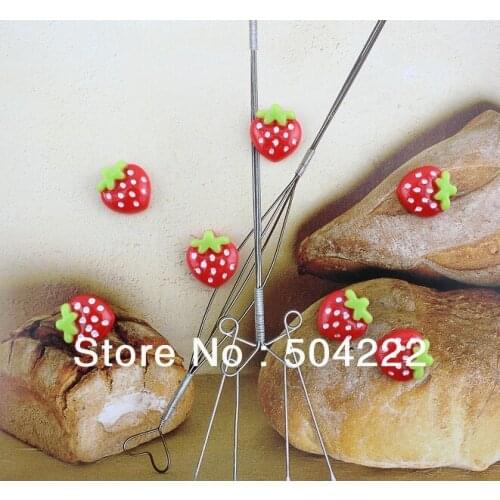 200pcs lovely red strawberry resin Cabochons (17mm) Cell phone decor, hair accessory supply, DIY polka dots kitsch
