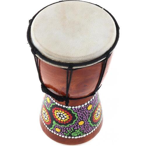 4 Inch Professional African Djembe Drum Wood Goat Skin Good Sound African Musical Instrument
