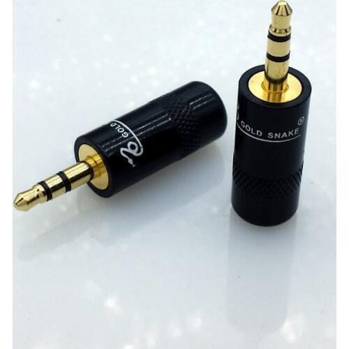 4pcs/lot gold plated 3.5mm RCA audio plug 3.5mm audio plug Stereo Headphone adater