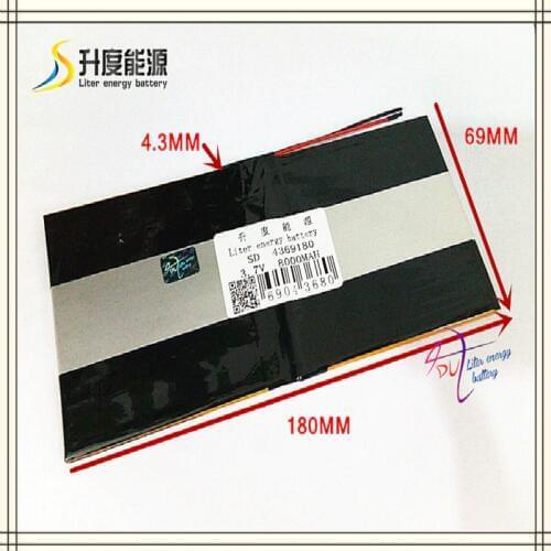 4369180 3.7V 8000mAH SD 4070180 (polymer lithium ion /Li-ion battery) for tablet pc,E-BOOK