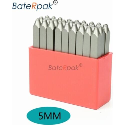 5MM English Alphabets Standard Number BateRpak letters steel punch stamp,(A-Z and & ) 27pcs/box