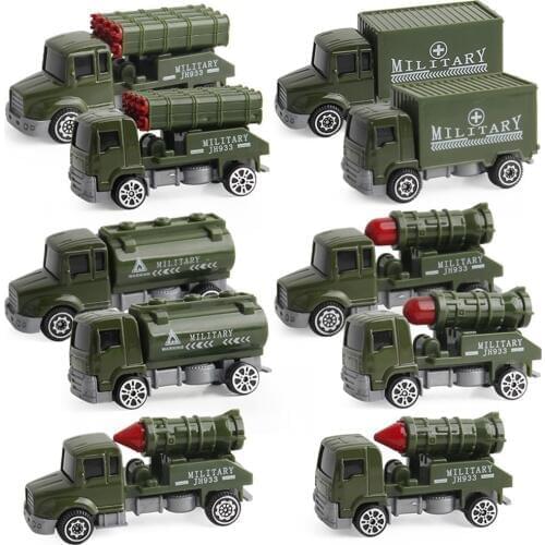 5Pcs/Set Diecast Alloy Military Vehicles Car Inertia Toy Educational Kids Toy