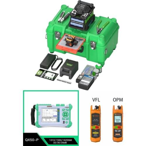 Fiber Splicing Machine Komshine FX37 + Komshine SM OTDR Machine 1310/1550/1625nm 32/30/28dB +Power Meter OPM+OLS+Fiber VFL