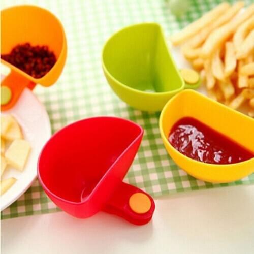 8PCS Assorted Seasoning Sugar Salad Tomato Sauce Dishes Kitchen Clip Bowl Dip Home Restaurant Necessary Tableware Kitchen Tool