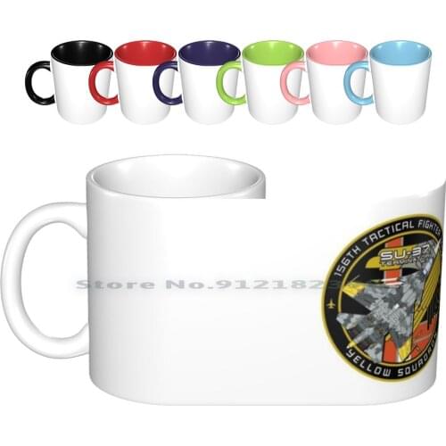 Ace Combat Yellow Squadron Su-37 Terminator Badge Ceramic Mugs Coffee Cups Milk Tea Mug Video Game Fighter Jet Squadron Air