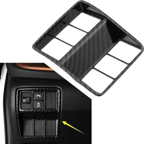 Carbon Fiber ABS Car Front Fog Lamp Light Switch Button Cover Decorative Trim For Honda CRV CR-V 2017 2018 2019 2020 2021