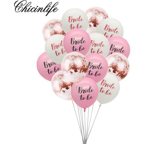 Chicinlife 15Pcs rose gold Bride to be Miss to Mrs Balloon Hen Party Wedding Bachelorette Party Ballons Party Decoration