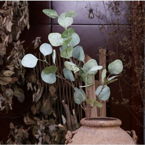 Decoration woolen money leaf simulation eucalyptus leaf simulation flower eucalyptus leaf flower arrangement simulation plant