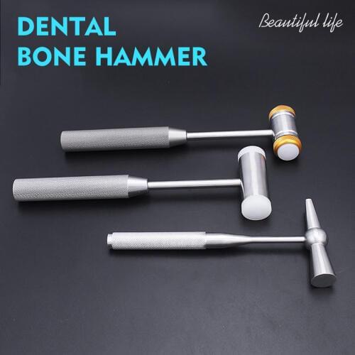 Double-headed Dental Bone Hammer Stainless Steel Handle Autoclave Teeth Surgical Extraction Tool Dentist surgery Instrument
