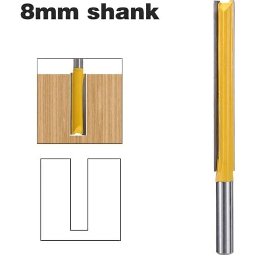1pc Double Groove Woodworking Milling Cutters 3/8'' 8mmShank Carbide Router Bit For Wood Cutter Engraving Cutting Tools