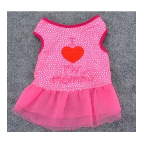 Pet Dog Rose Flower Gauze Dress Skirt Puppy Princess Clothes Apparel