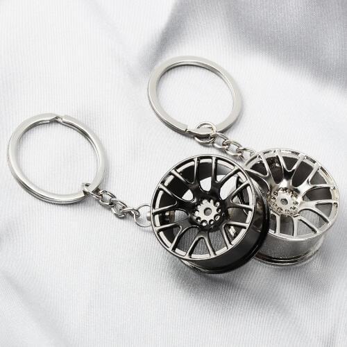 Hot Wheel Rim Keychain Key ring 3D Keychain Creative Accessories Auto Part Model Car Keyring Key Chain for Toyota