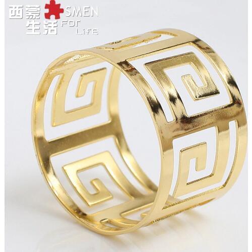 Metal Alloy Napkin Rings Gold And Silver Color For Table Decoration Table Napkin Rings Wholesale Metal Shiny Colour