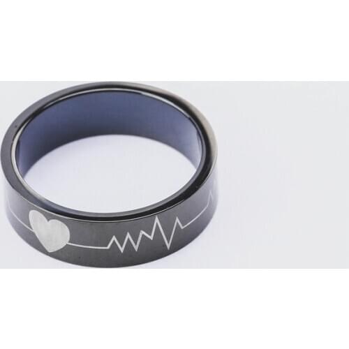 Rings For Women The New Black Electrocardiogram Rings 2020 Fashion Lightweight Women Charm Ring Heart Ring