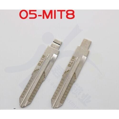 NO.5 Engraved Line Key for Mitsubishi MIT8 2 in 1 LiShi scale shearing teeth blank car key (10pcs)