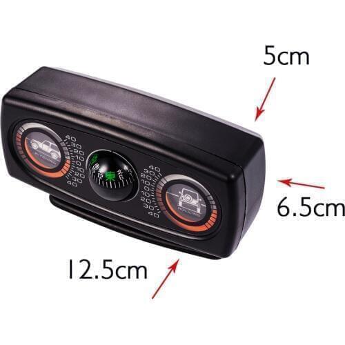 Multifunction Car Compass Inclinometer Angle Slope Level Meter Gradient Balancer Pitching