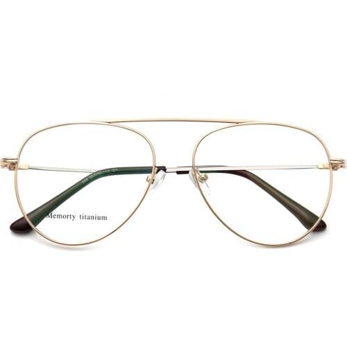 Men Aviator Eyeglass Frames for women metal Vintage Glasses Flexible Spectacles Memory Metal prescription Eyeglasses frames