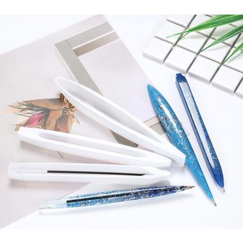 Clear Silicone Epoxy Ballpoint Pen Mold DIY Craft Tool 0.7mm Replaceable Refills Silicone Pen Mold DIY Craft Tool Pen mould Mold