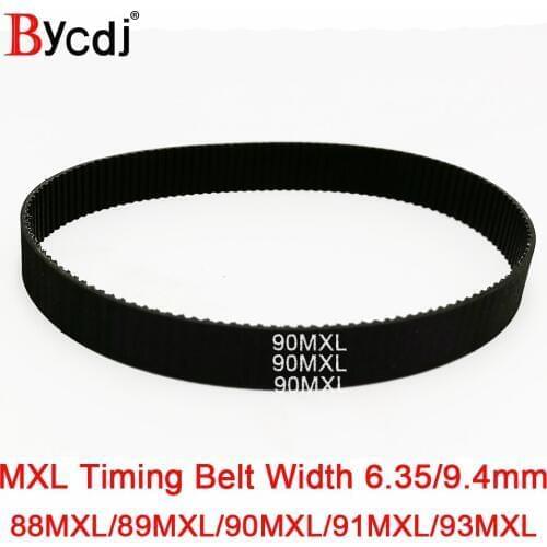 MXL Timing belt B110 B112 B113 B114B116MXL Teeth Width 6.4/9.4mm 2.032mm Pitch Synchronous belt 88MXL 89MXL 90MXL 91MXL 93MXL