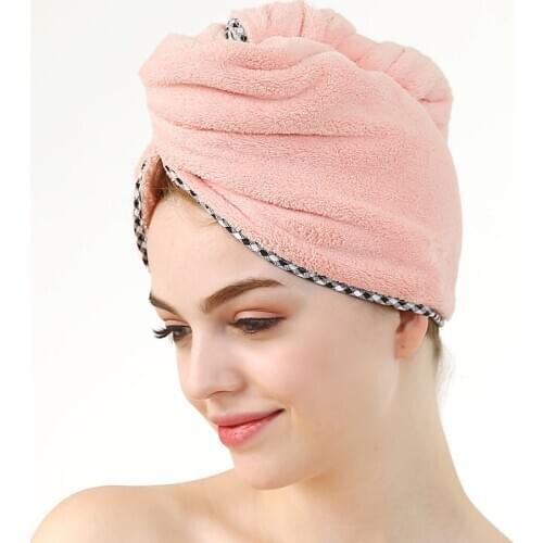 SINSNAN Soft Thick Super Absorbent Towel Bath Cap Quick-drying Microfiber Hair Towel For Women Makeup Multifunction Dry Hair Hat