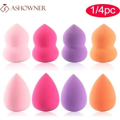 1/4Pcs Foundation Sponge Facial Cosmetic Make Up Puff Concealer Liquid Powder Cosmetic Tools Water-drop Shape Powder Puff NEW