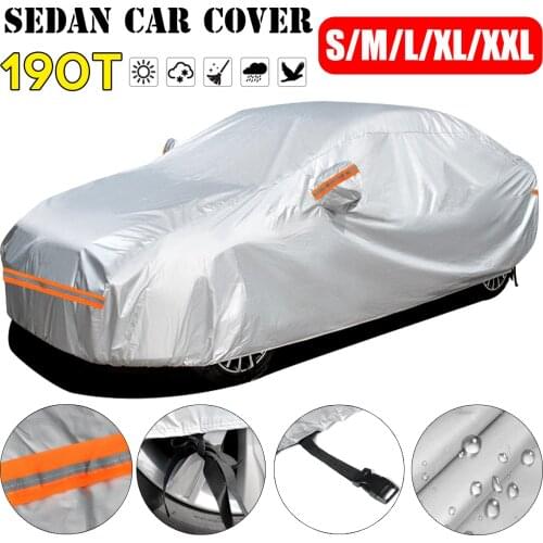 Universal 190T Full Car Cover Indoor Outdoor Waterproof Anti Snow Sunshade Dustproof Sedan SUV Protective Cover S/M/L/XL/XXL