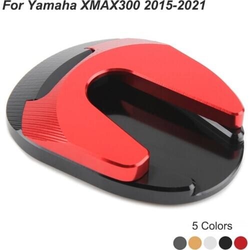 Motorcycle Kickstand Sidestand Extension Enlarger Pad Foot Side Kick Stand Bracket For Yamaha Xmax 300 Xmax300 2015-2020 2021