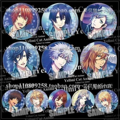 1pc 58mm anime idol cool Uta no Prince Sama MIKAZE AI Kurusu Syo Hijirikawa Mai Brooch Bagdes Spilla