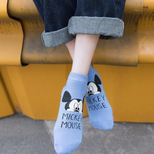 Disney New Socks 1pcs Mickey Minnie Girl Alphabet Cotton Warm Cartoon Mouse Socks Wild Harajuku Socks