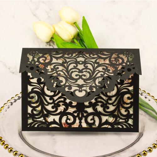 1pcs sample free shipping Hollow Laser Cut wedding invitation cards for wedding engagement Bridal shower birthday supplier