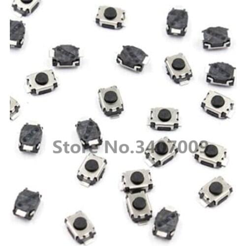 100Pcs 3*4*2MM Tact Switch Turtle switch SMD 2-pin mini buttons micro switch 3x4x2MM 2H Power switch