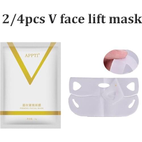 2/4pcs 4D Hydrogel Lifting Firming Thin Masseter Reduce Double Chin V Face Line Hanging Ear Face Tightening Moisturizing Tape